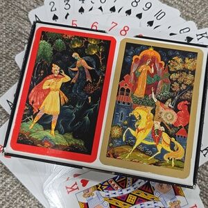 Piatnik Cultural Heritage Lacquer Paintings Playing Cards - LIKE NEW